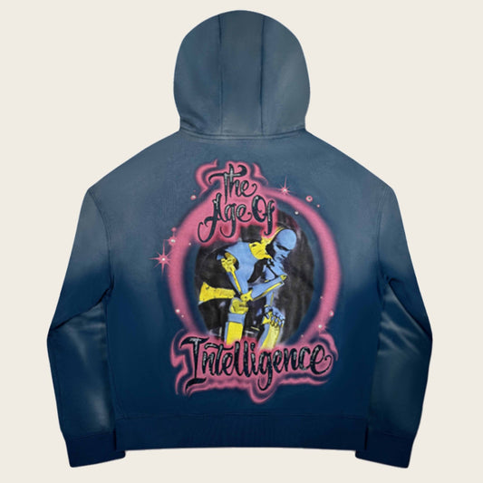 AGE OF INTELLIGENCE CROPPED HOODIE